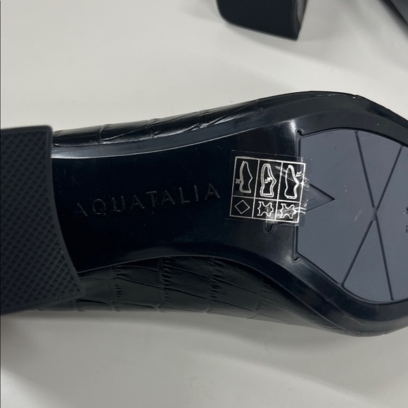 New Aquatalia Peony Croc Embossed Pump in Black Size 7.5 - Picture 8 of 9